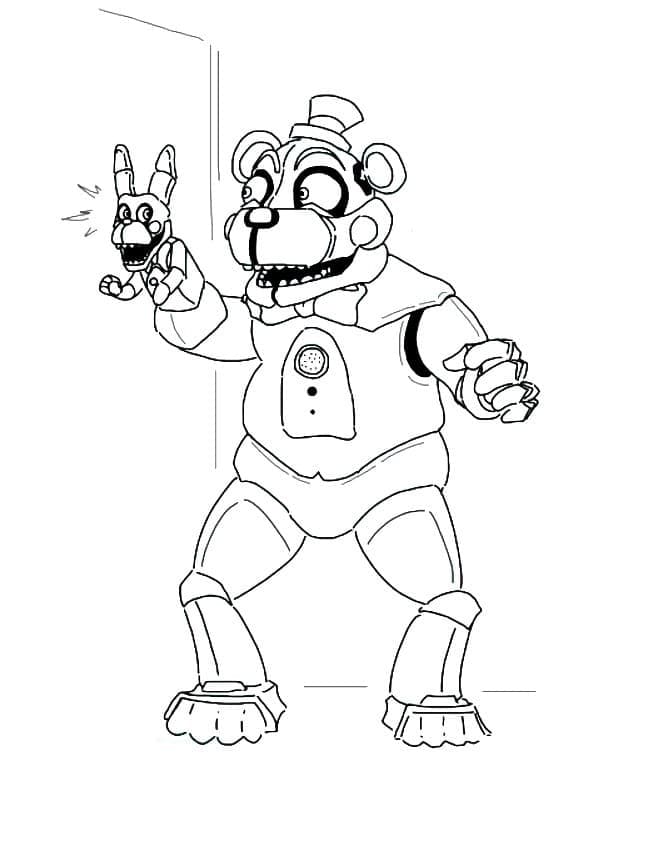 Fise de colorat cu Printează FNAF