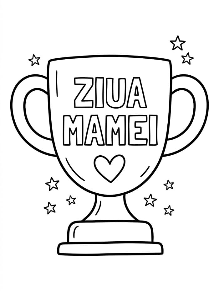 Fise de colorat cu Ziua Mamei gratuită