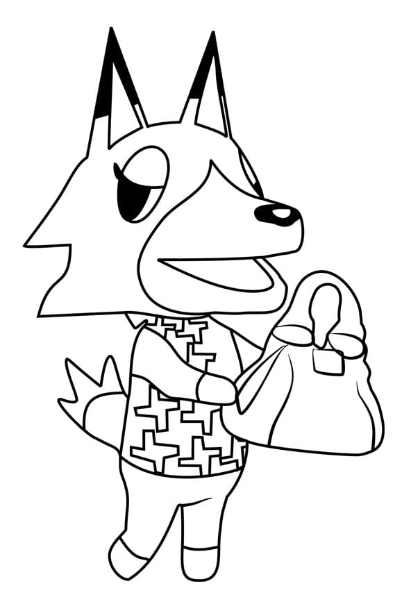 Fise de colorat cu Animal Crossing desen animat