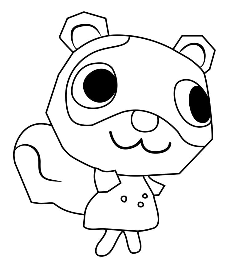 Fise de colorat cu Animal Crossing frumos