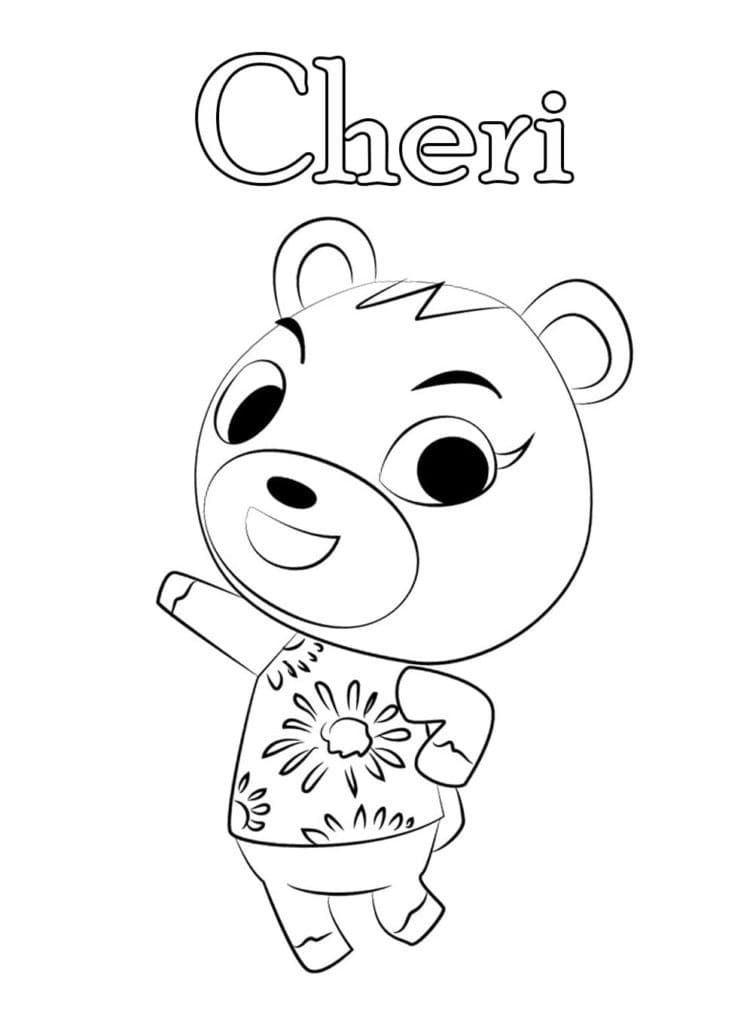 Fise de colorat cu Animal Crossing gratuit pentru copii