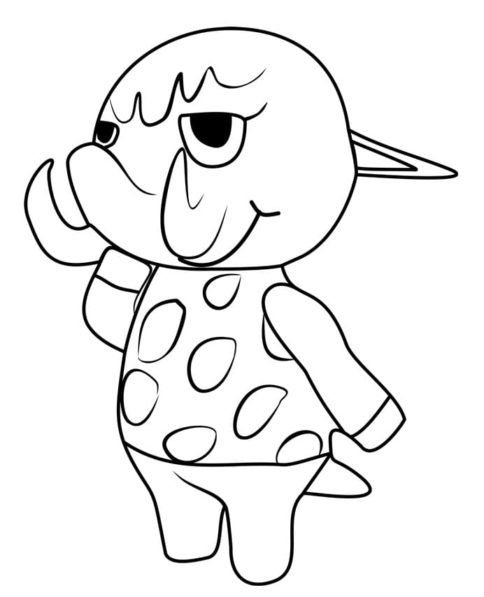 Fise de colorat cu Animal Crossing gratuit