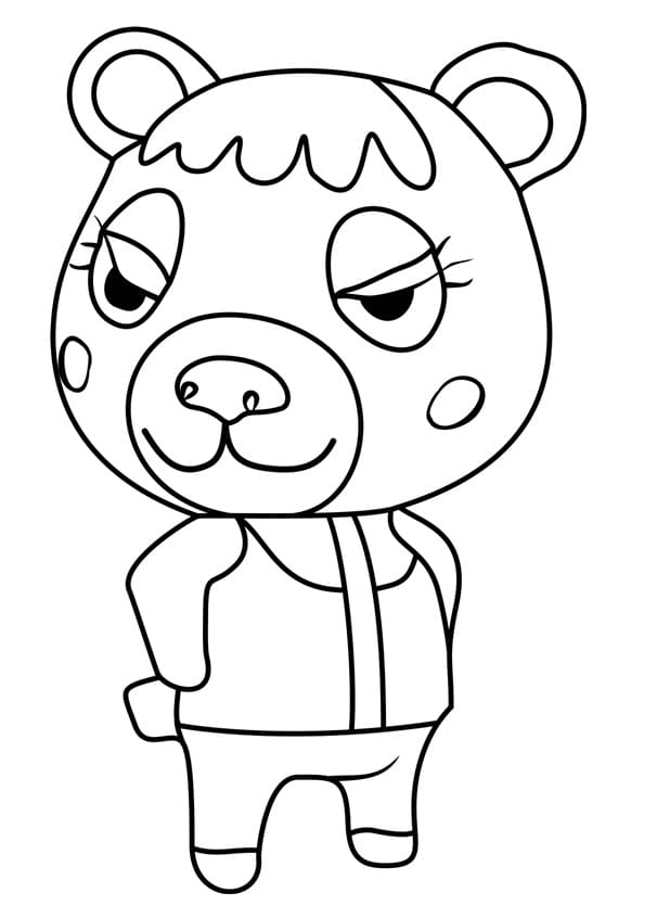 Fise de colorat cu Animal Crossing mic
