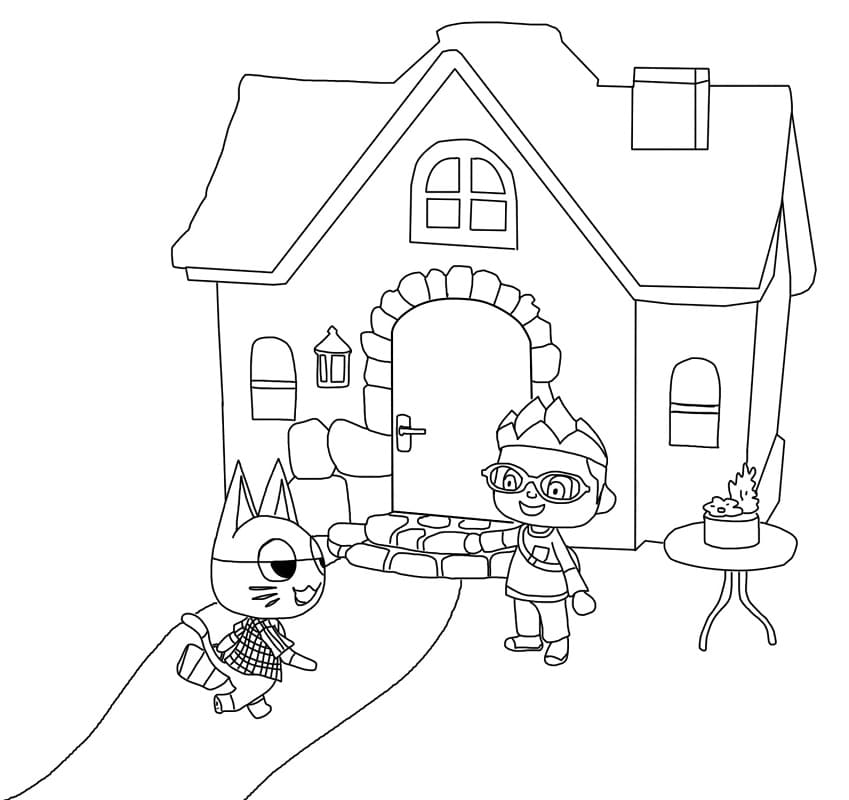 Fise de colorat cu Animal Crossing pentru tipărire