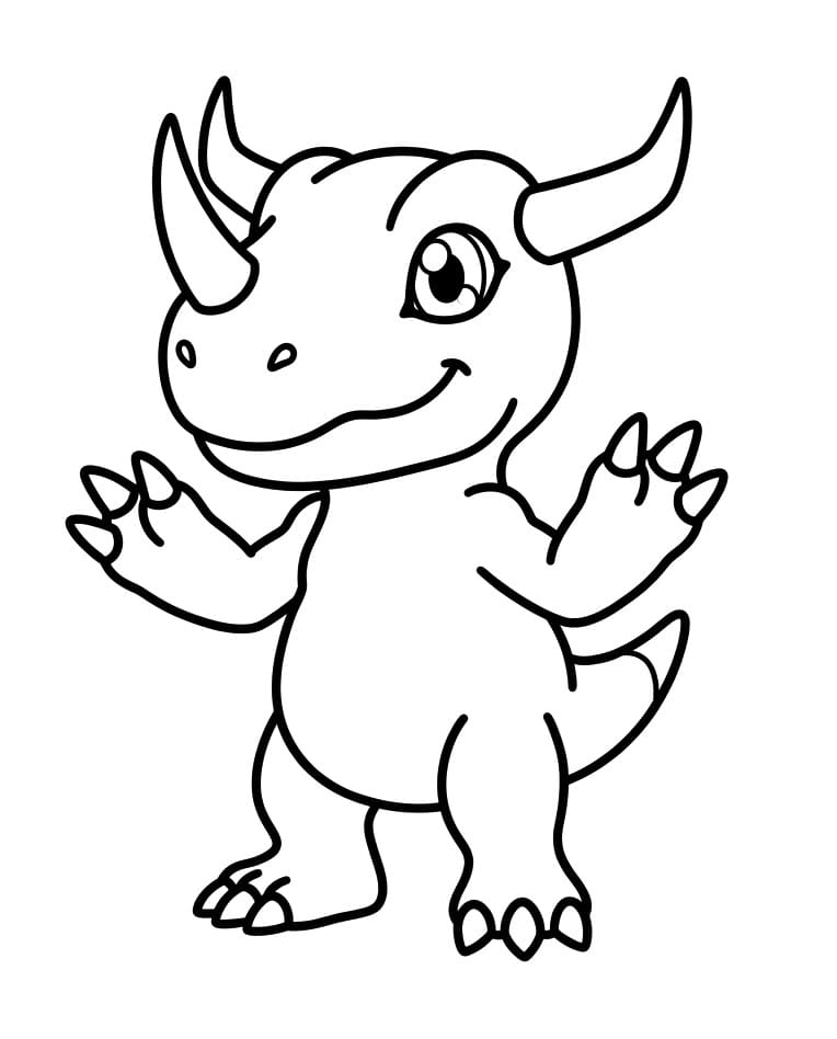Fise de colorat cu Anime Digimon