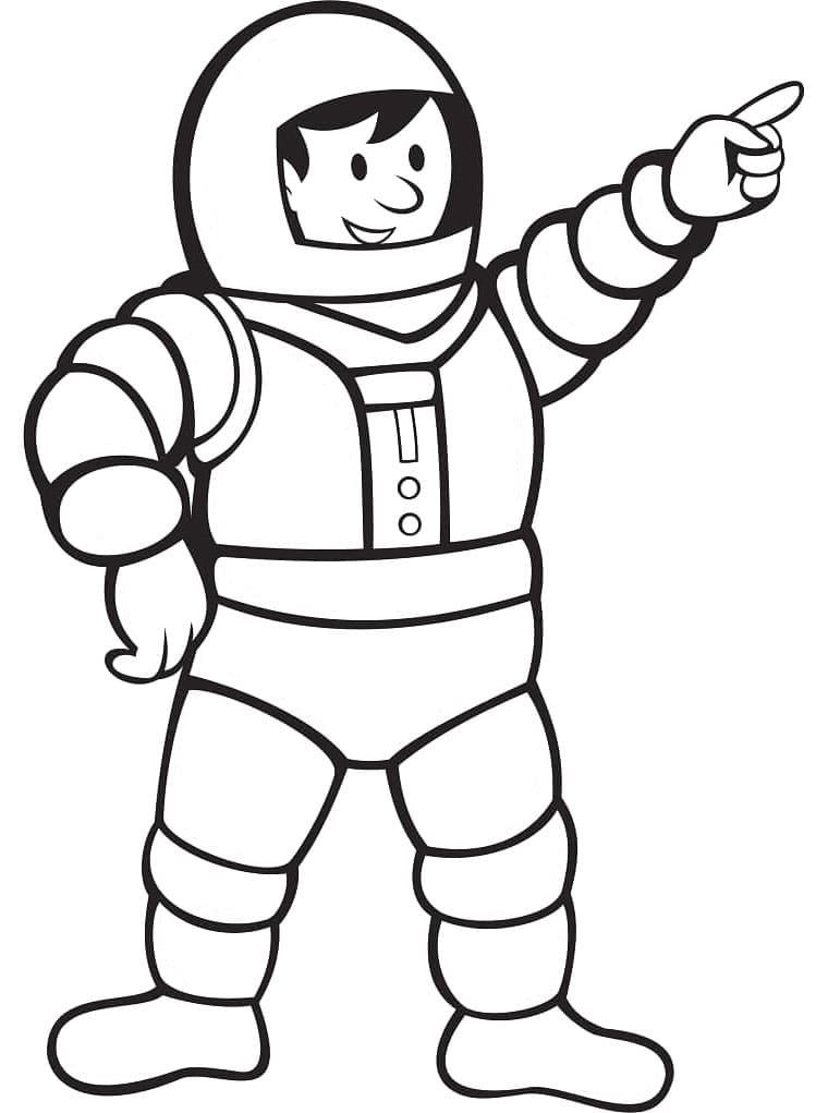 Fise de colorat cu Astronaut gratis