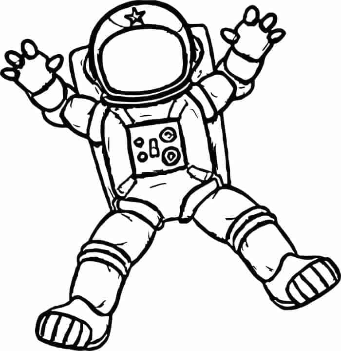 Fise de colorat cu Astronaut gratuit pentru cei mici