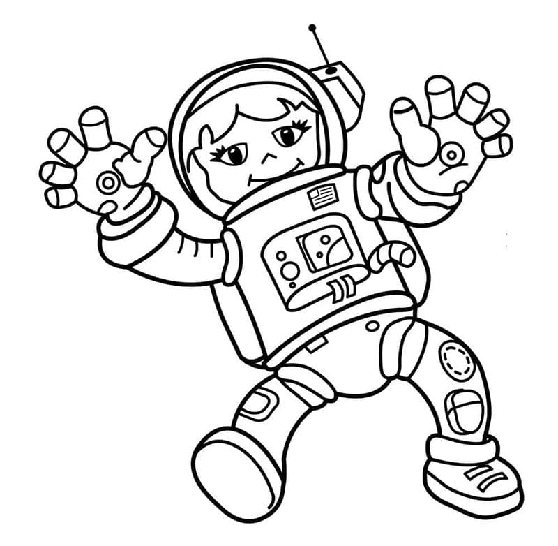 Fise de colorat cu Astronaut gratuit pentru copii