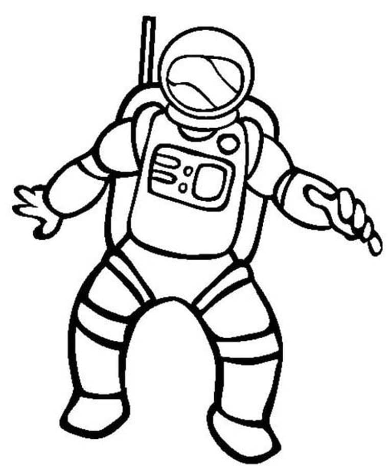 Fise de colorat cu Astronaut imprimabil gratis