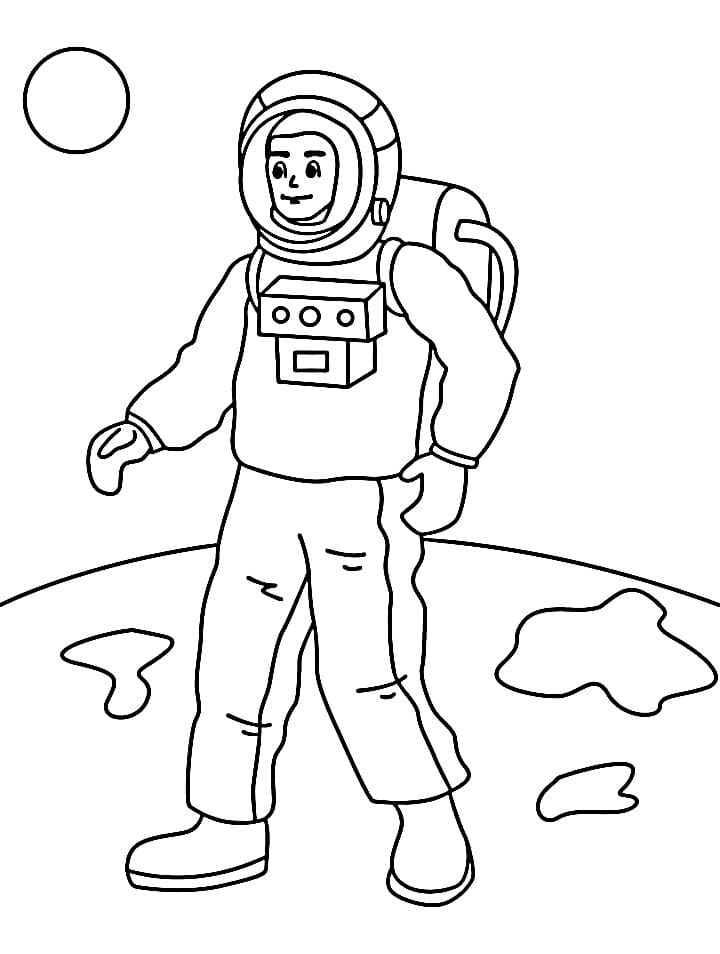 Fise de colorat cu Astronaut pentru copii