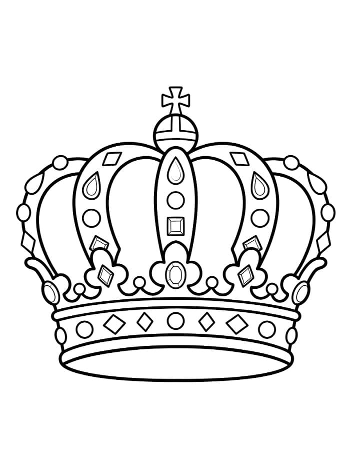 Fise de colorat cu Coroană imprimabilă gratuit