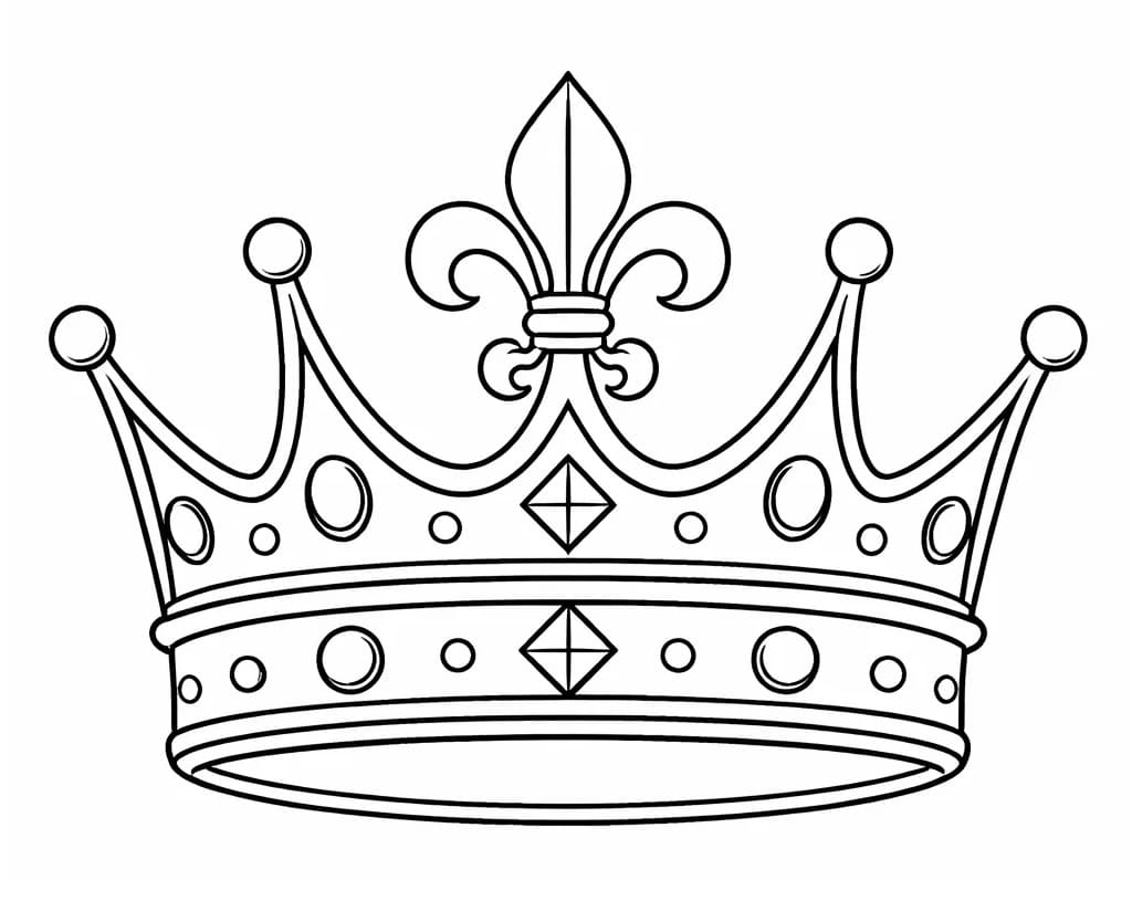 Fise de colorat cu Coroană imprimabilă pentru cei mici