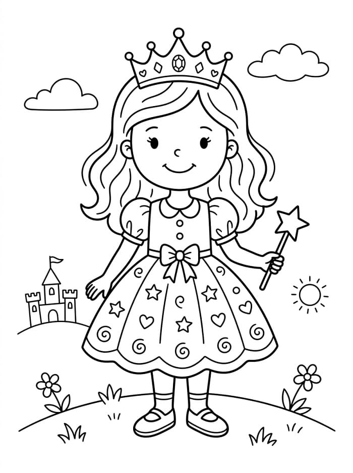 Fise de colorat cu Coroană normală