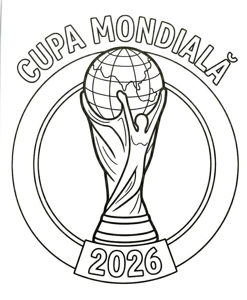 Fise de colorat cu Cupa Mondială 2026 gratuită