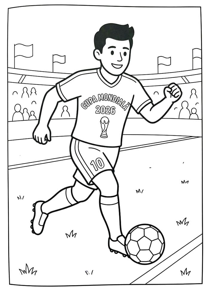 Fise de colorat cu Cupa Mondială FIFA 2026