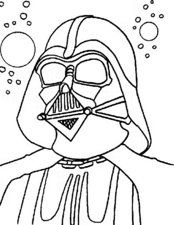 Fise de colorat cu Darth Vader de tipărit gratuit