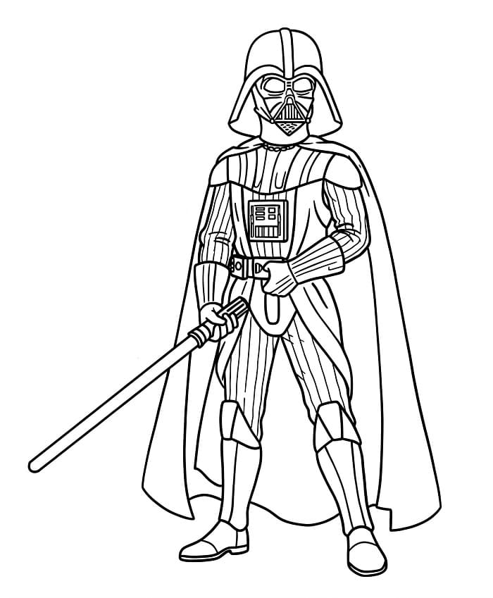 Fise de colorat cu Darth Vader fără cost