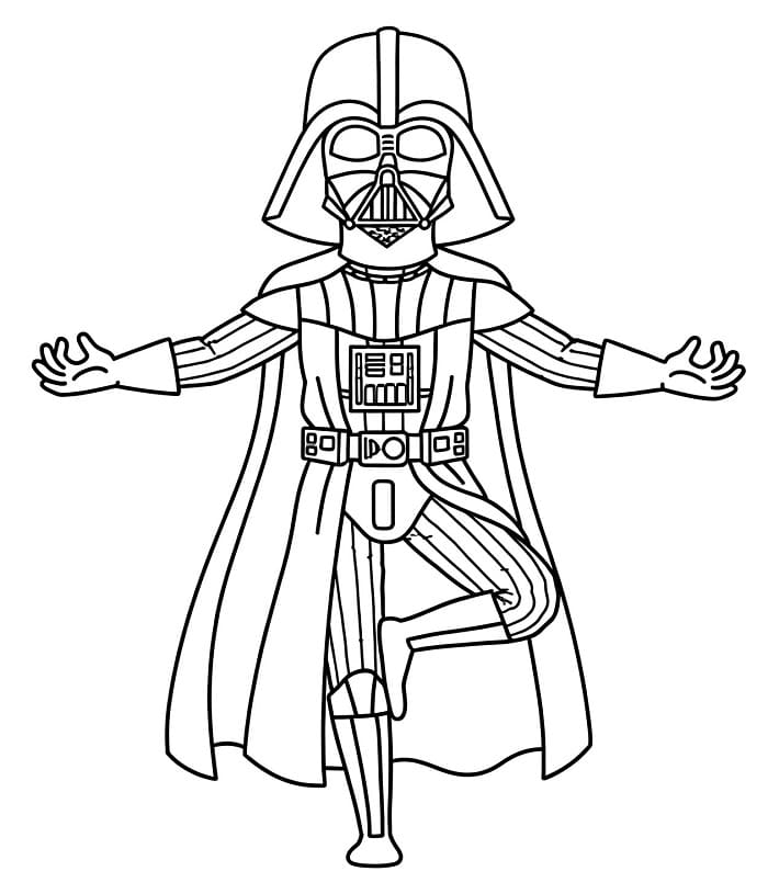 Fise de colorat cu Darth Vader frumos