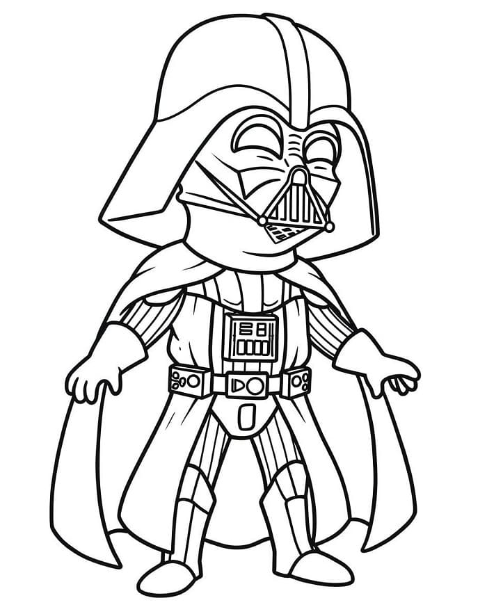 Fise de colorat cu Darth Vader gratis