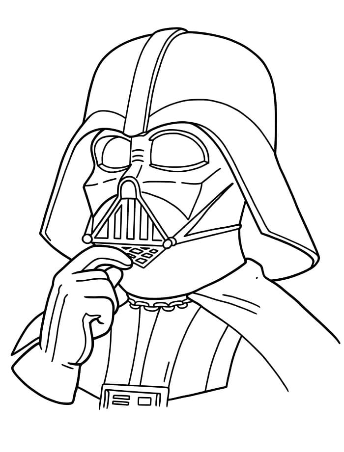 Fise de colorat cu Darth Vader gratuit