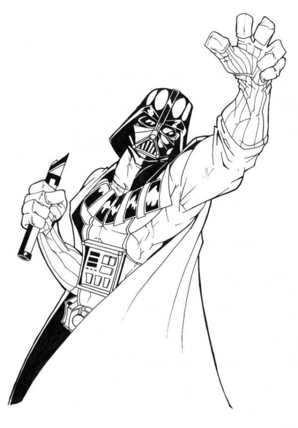 Fise de colorat cu Darth Vader imprimabil fără plată