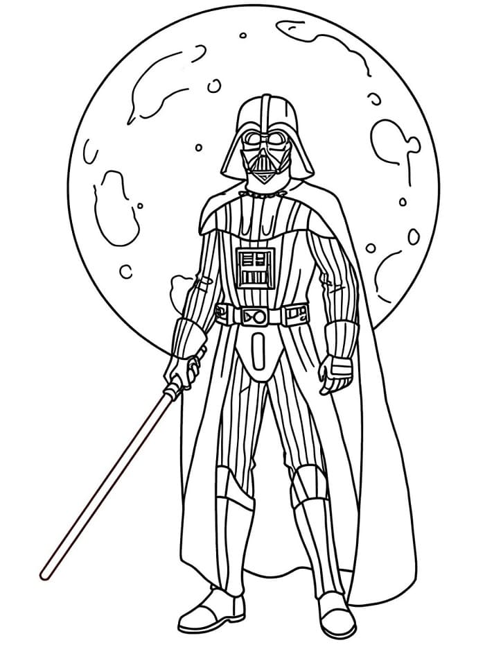 Fise de colorat cu Darth Vader imprimabil gratis
