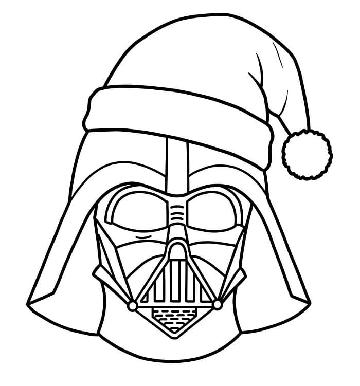 Fise de colorat cu Darth Vader malefic