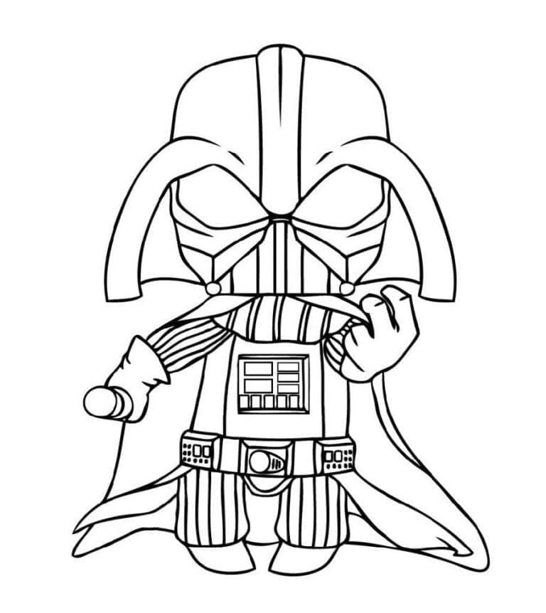 Fise de colorat cu Darth Vader pentru copii de 1 an