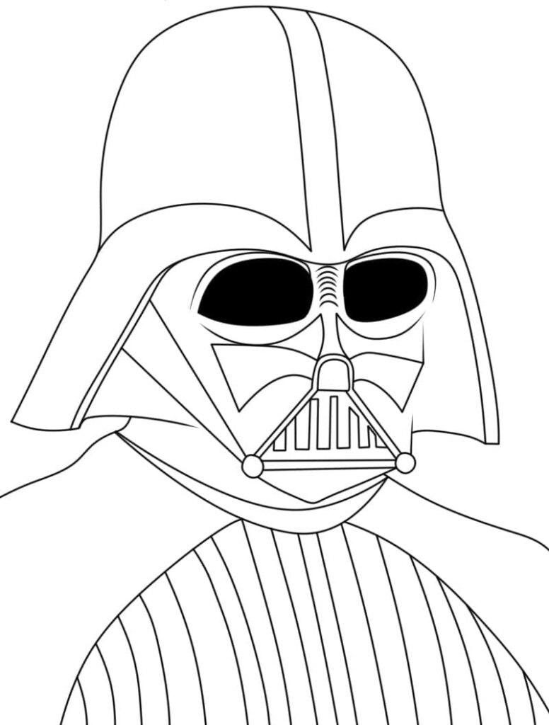 Fise de Colorat cu Darth Vader pentru copii de 3 ani