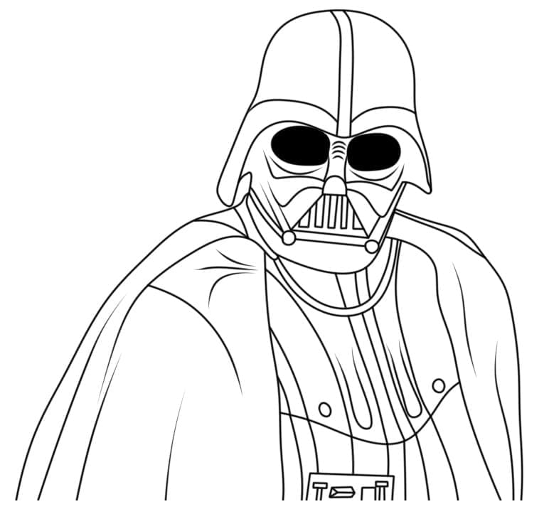 Fise de colorat cu Darth Vader pentru copii de 4 ani