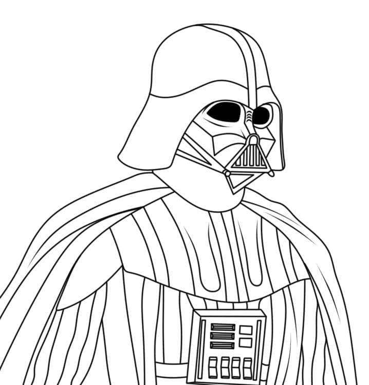 Fise de colorat cu Darth Vader pentru copii de 6 ani