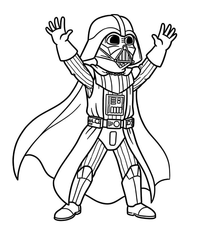 Fise de colorat cu Darth Vader pentru copii