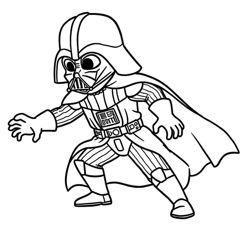 Fise de colorat cu Darth Vader răufăcător