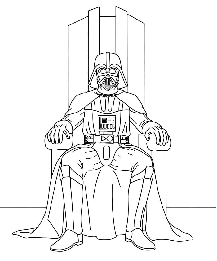Fise de colorat cu Darth Vader uimitor