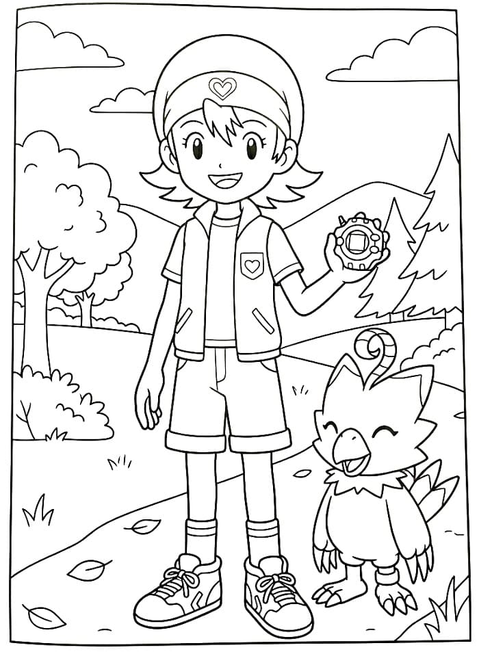 Fise de colorat cu Digimon gratuit de tipărit