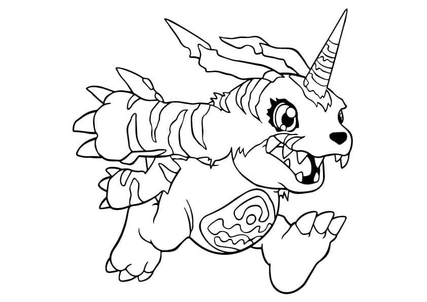 Fise de colorat cu Digimon imprimabil gratis