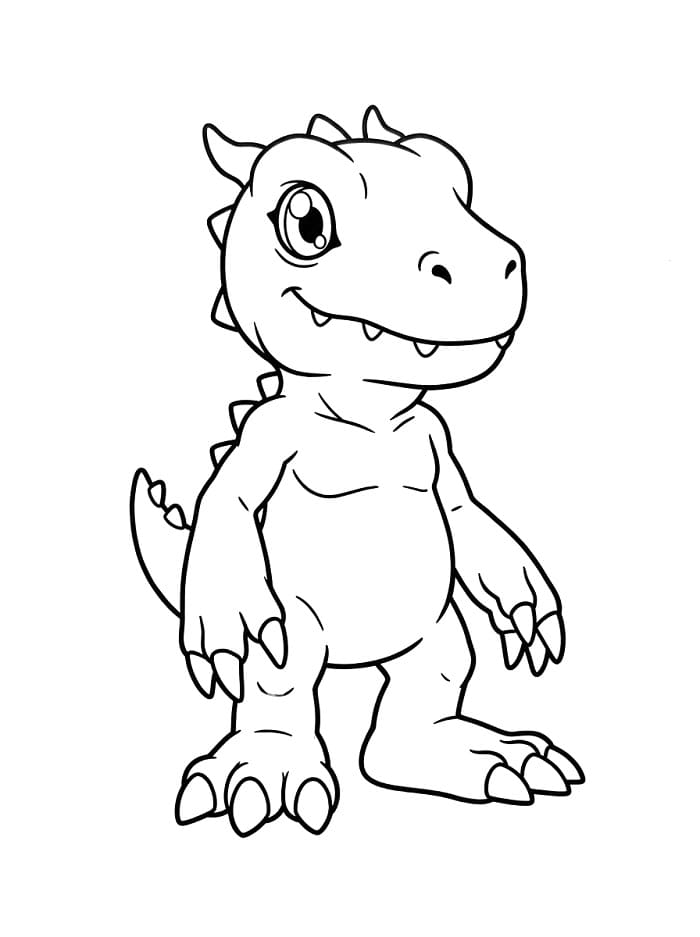 Fise de colorat cu Digimon imprimabil pentru copii
