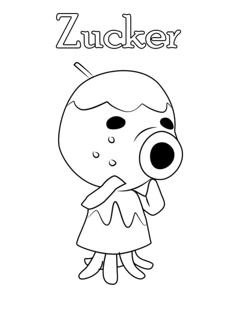 Fise de colorat cu Imagine Animal Crossing