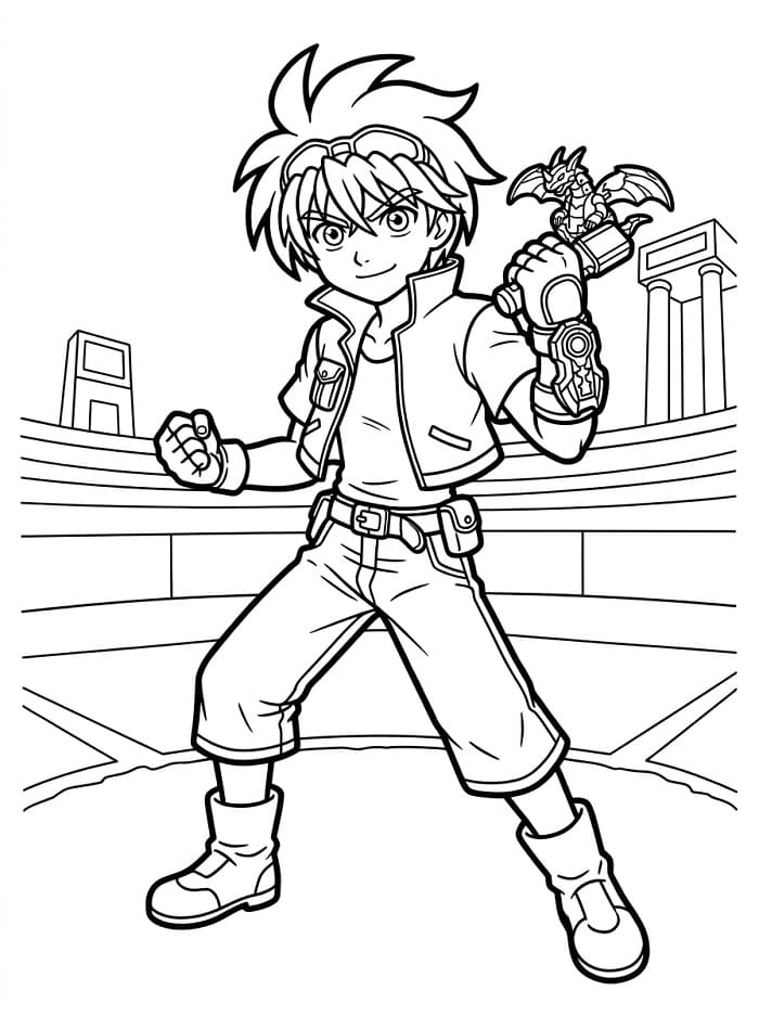 Fise de colorat cu Imagine Bakugan