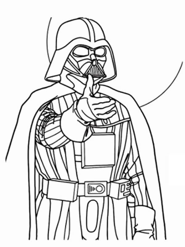 Fise de colorat cu Imagine Darth Vader gratis