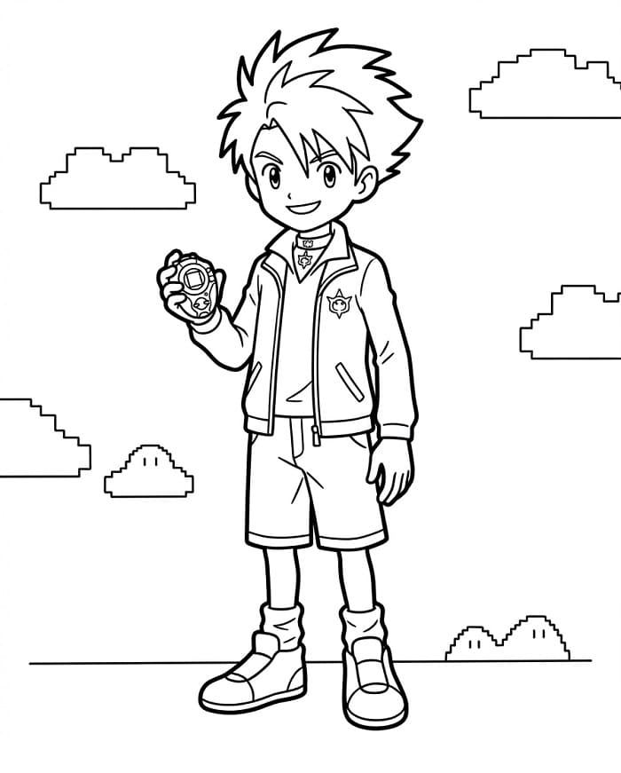 Fise de colorat cu Imagine Digimon