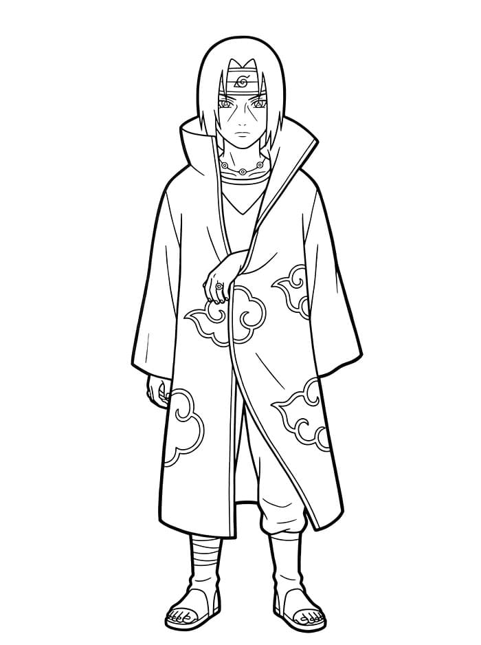 Fise de colorat cu Imagine Itachi gratis