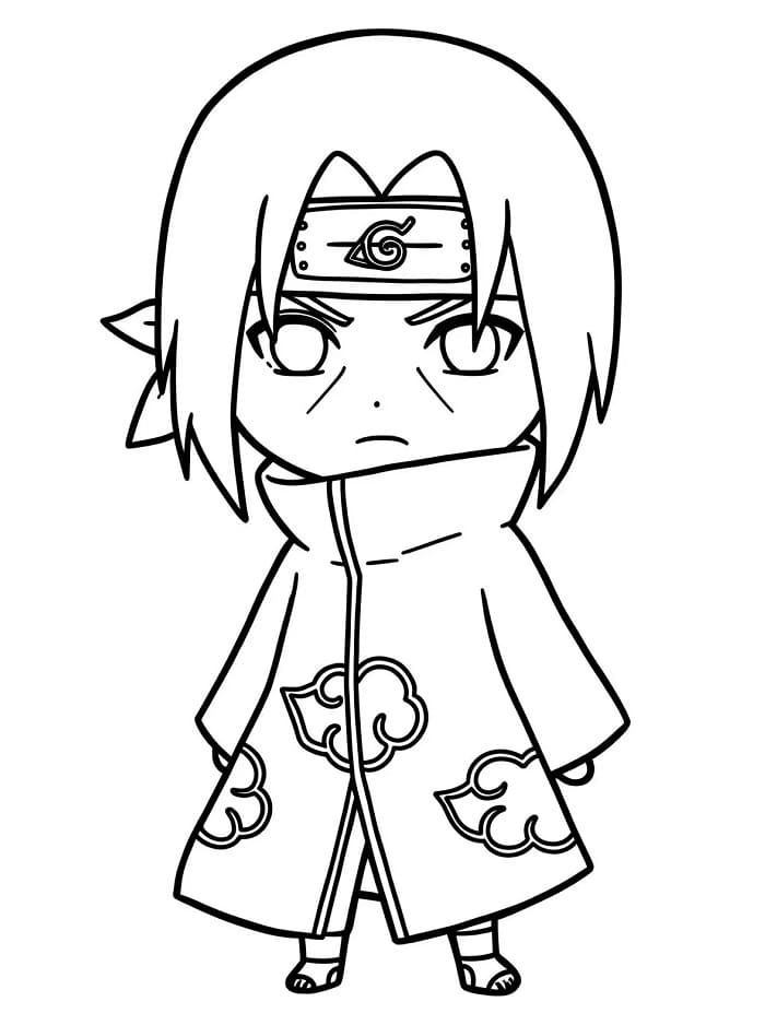 Fise de colorat cu Imagine Itachi pentru imprimare