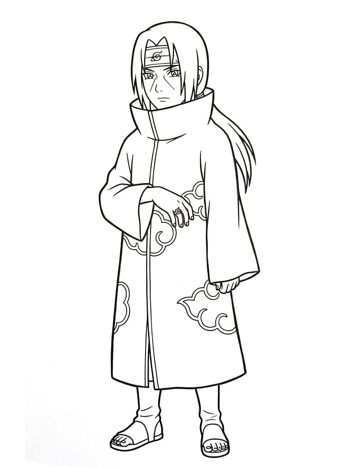 Fise de colorat cu Imagine Itachi