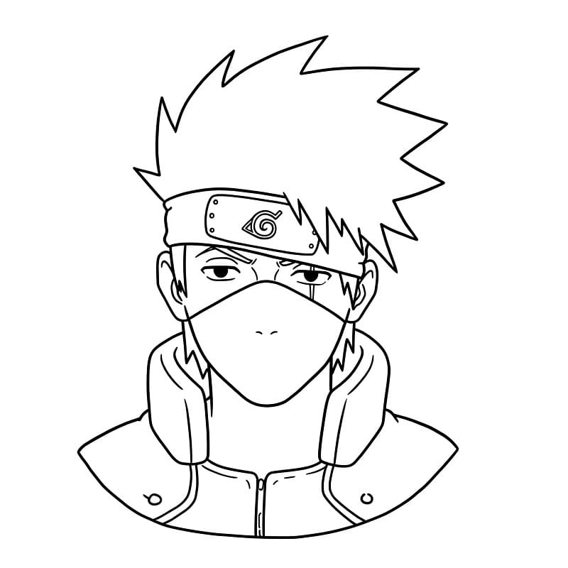 Fise de colorat cu Imagine Kakashi gratis