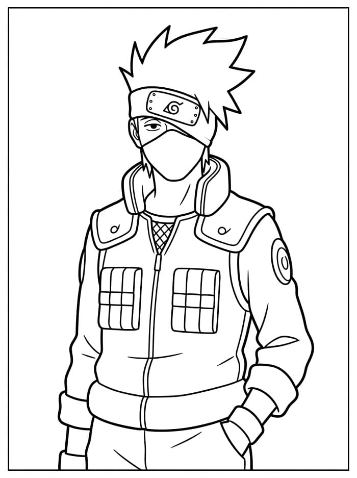 Fise de colorat cu Imagine Kakashi