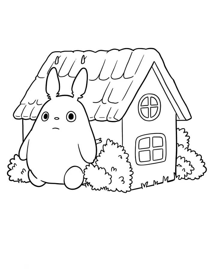 Fise de colorat cu Imagine Totoro