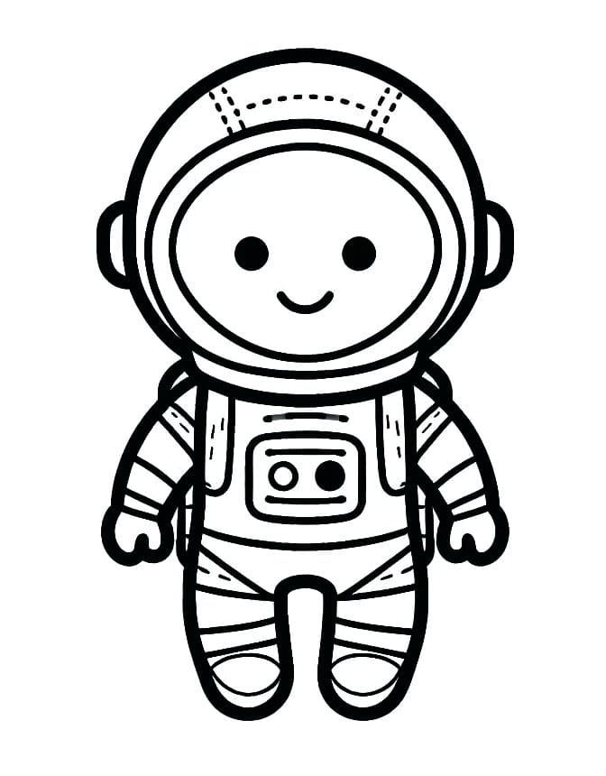 Fise de colorat cu Imagine cu astronaut