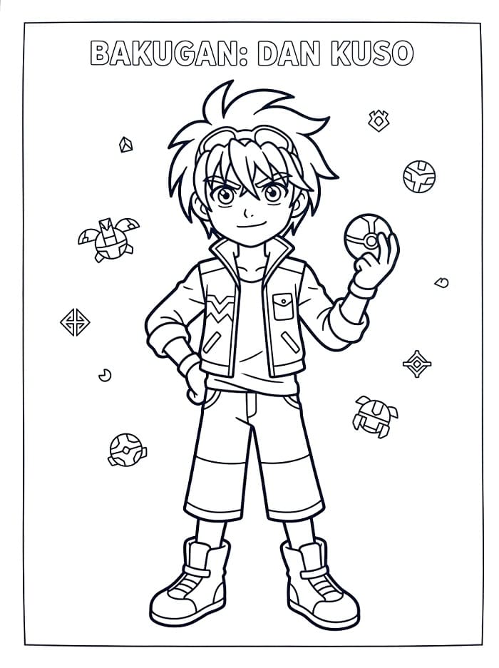 Planse de colorat cu Bakugan