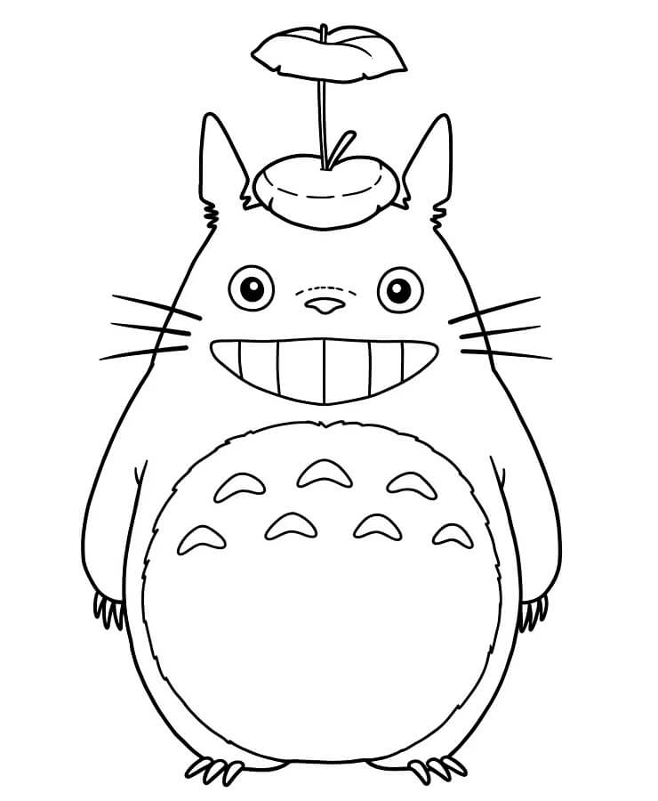 Fise de colorat cu Imagine gratuită Totoro